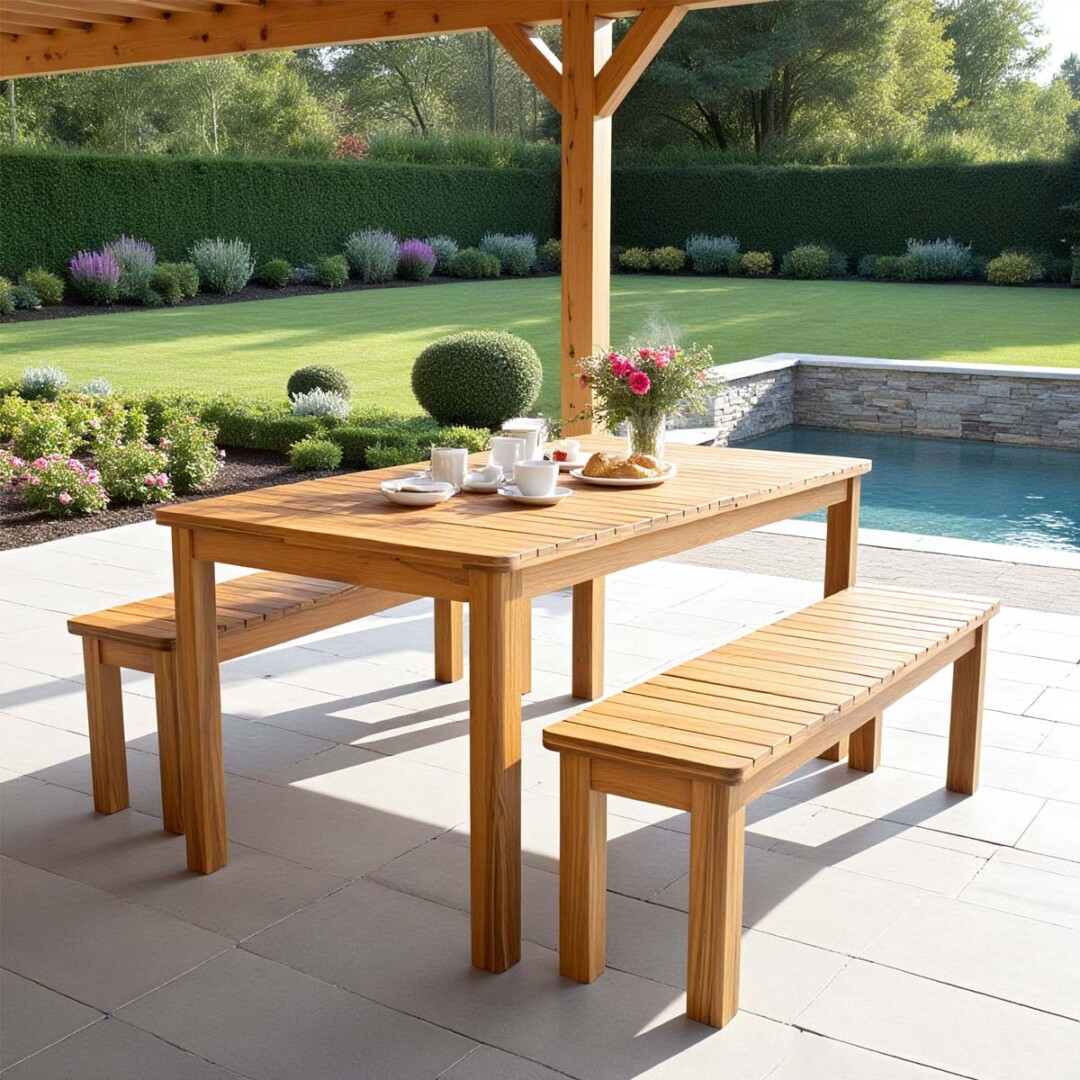Acacia Marquee Table and Chair Set