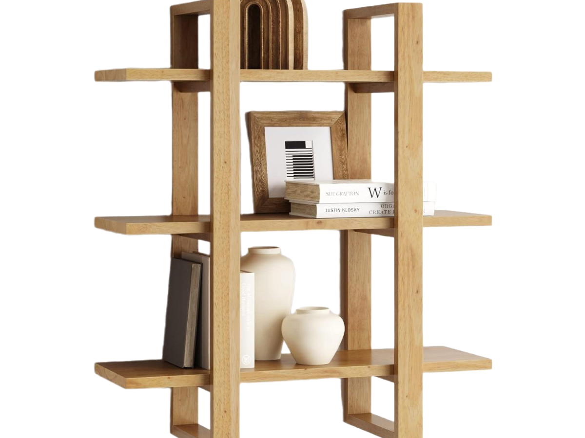 3-Tier Acacia Wall Shelf
