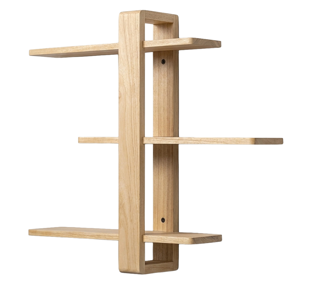 Kệ Treo Tường Một Khung 3 Tầng Gỗ Keo